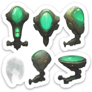 alien artifact scifi roguelike rpg style inspired by slay thee spire sticker