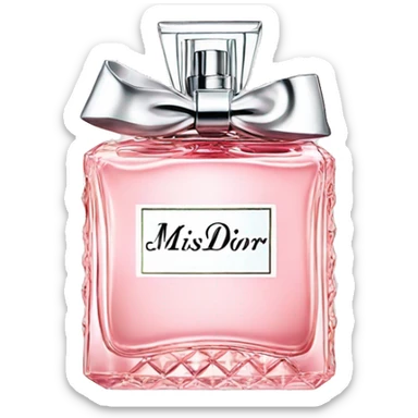 Light pink Miss Dior perfume with bow sticker