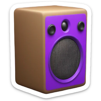 Music speaker in purple in 3d sticker