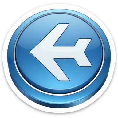 Verificado azul con la flecha blanca sticker