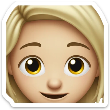 Hilarious laugh of a funny girl with tears  sticker