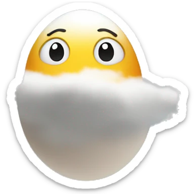 Egg behind lots of clouds sticker