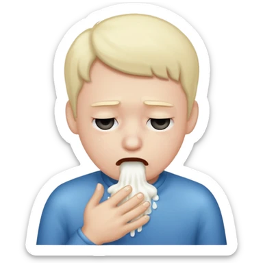 Une qui vomit blanc sticker