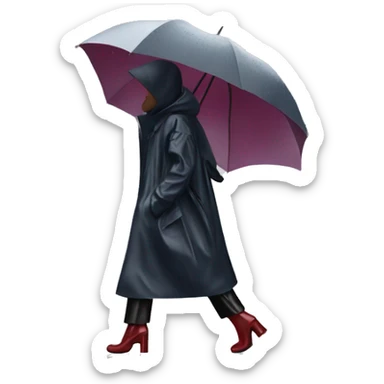 Balenciaga on a rainy Paris afternoon sticker