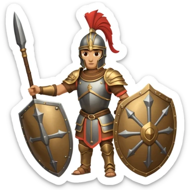 Ancient chariot soldiers sticker