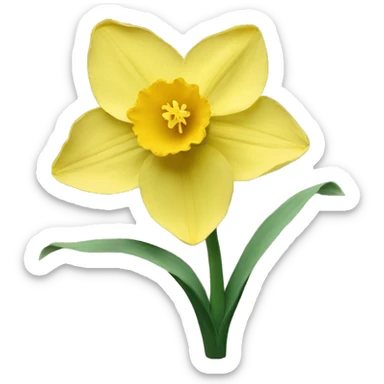 poets daffodil sticker