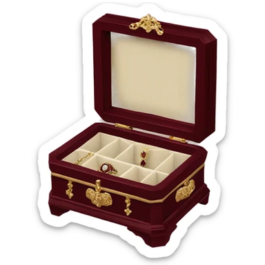 Regency jewelry box maroon color  sticker