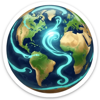 earth magic ball sticker