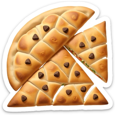 naan bread cut in triangles sticker