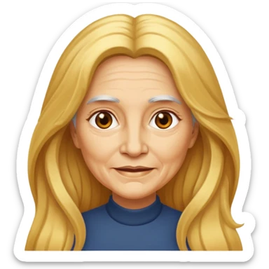 WOMEN HAIR GOLD AGE 70 YEAR OLD sticker