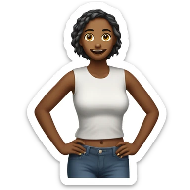 That girl who tries the food and says “well” sticker