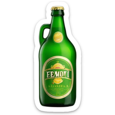 Cerveza alhambra 1925 botella completamente verde sticker