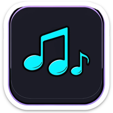music streaming app icon sticker