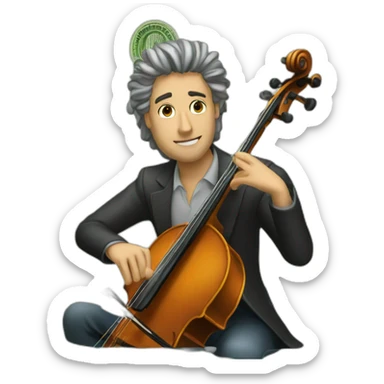 cellist money sticker