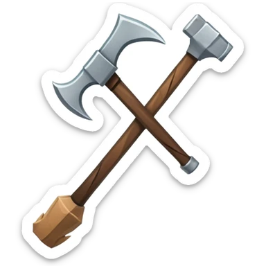 pickaxe from minecraft sticker