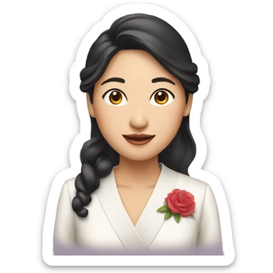 asian wedding host woman sticker