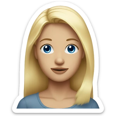 blonde hair blue eyes sticker