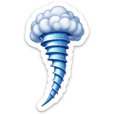 a tornado made out of sparkles and stars to represent new beginnings and transformation sticker