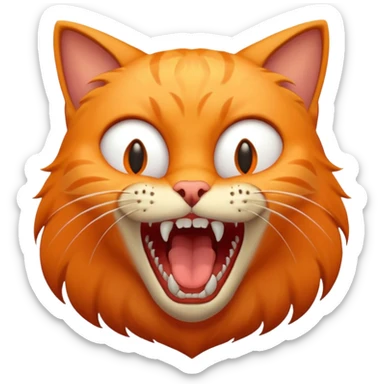 Cat hissing sticker