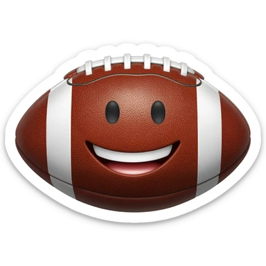 A sweet fotball with a smile sticker
