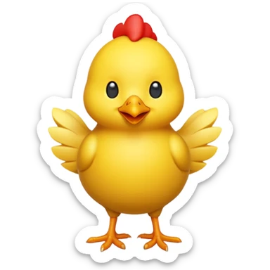 chicken 3d imoji transparen  sticker