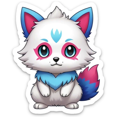  High quality Cute Cool Kawaii edgy Pretty Chibi Fur-Sona Colorful Fakemon Full Body sticker