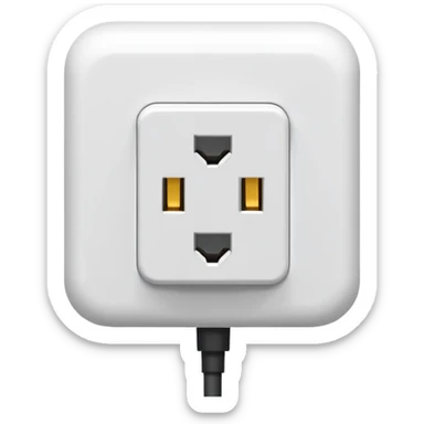 plug atached in an outlet sticker