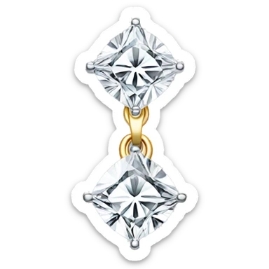 Diamond solitaire earring sticker