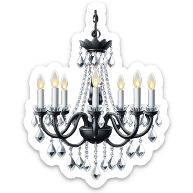 black chandelier sticker