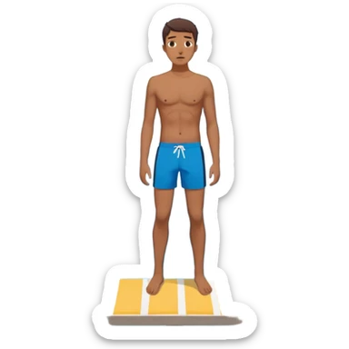 A person standing at the edge of a diving board, looking nervous. Below them is a pool of water labeled “Confidence.” Instead of hesitating, they count 5-4-3-2-1 and jump in, representing taking action despite fear. sticker
