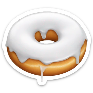 white glazed donut sticker