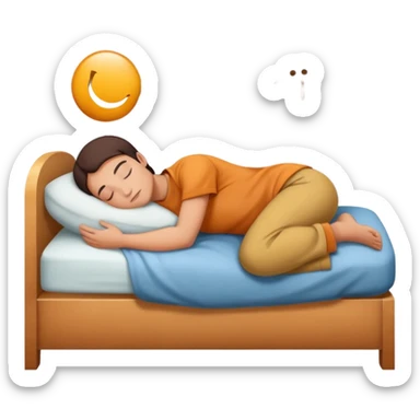 emoji of a person sleeping on top of the word 'opportunity' with transparent background alpha channel sticker