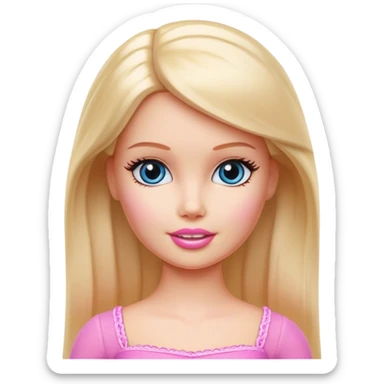 barbie doll sticker