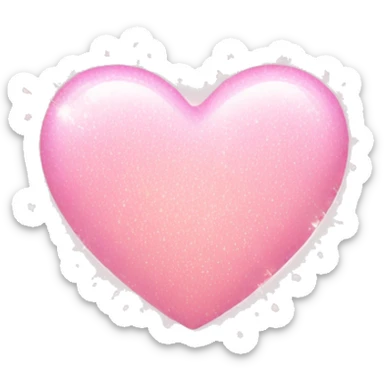 light pink heart with sparkles sticker