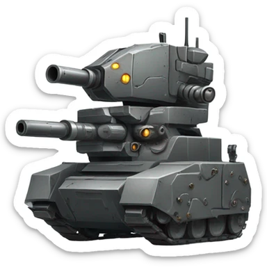 War machine with shoulder gun sticker