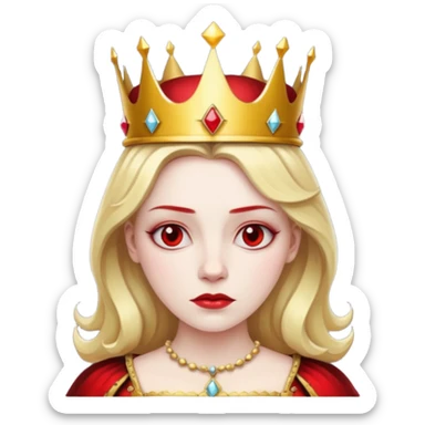red queen in alice wonderland sticker