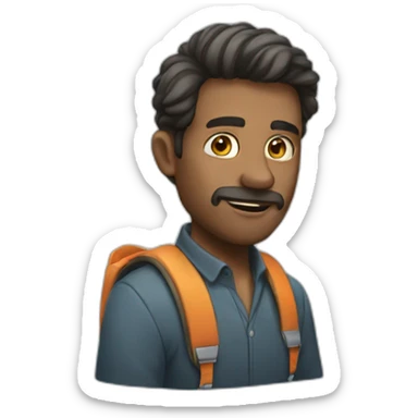 Man paying rent sticker