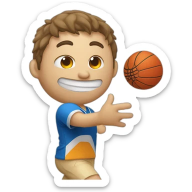 Ein Greif mit einem Handball in de Hand sticker