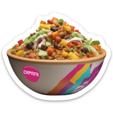 Chipotle bowl with inter Miami jersey on sticker