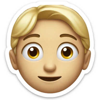 Emoji face with a soft, gentle smile expressing sadness and understanding; soulful eyes slightly lowered to convey empathy and inner depth sticker