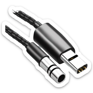 stereo adapter mini jack to big jack for headphones cable sticker