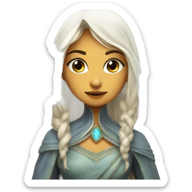 veela: Beautiful, enchanting beings with magical abilities and a temperamental nature, often appearing as shadows with transparent veils. sticker