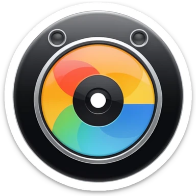 mac os icon physical film 60s recording colors sticker