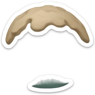 an organic shaped ball of clay for pottery sticker