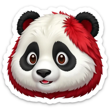 panda red sticker