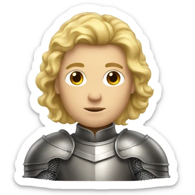 knight large blond hair sticker