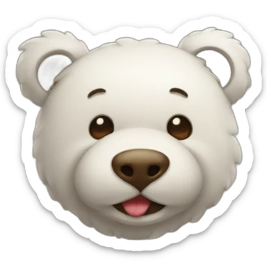 Nounours mignon avec une cicatrice sur le front sticker