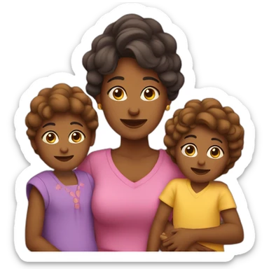 Madre con hijos sticker