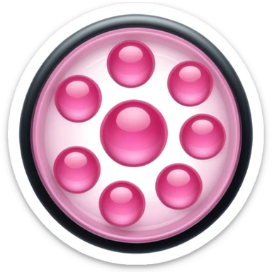 placa de petry com bolinhas rosas sticker