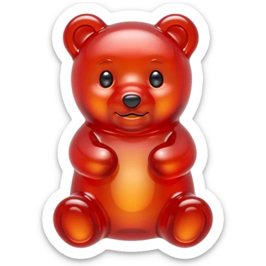 Red gummy bear sticker